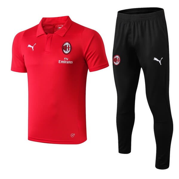 Polo Komplett Set AC Milan 2018-19 Rote